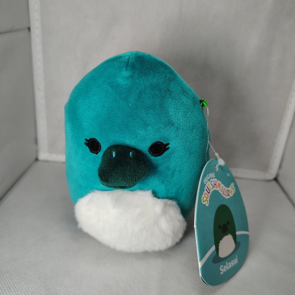 Squishmallows Teal and White Plush Toy